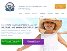 Tablet Screenshot of childrenleadershipacademy.com